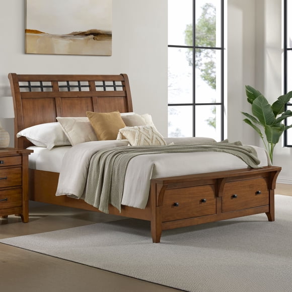 Society Den Joseph Sleigh Storage Bed, Assorted Sizes