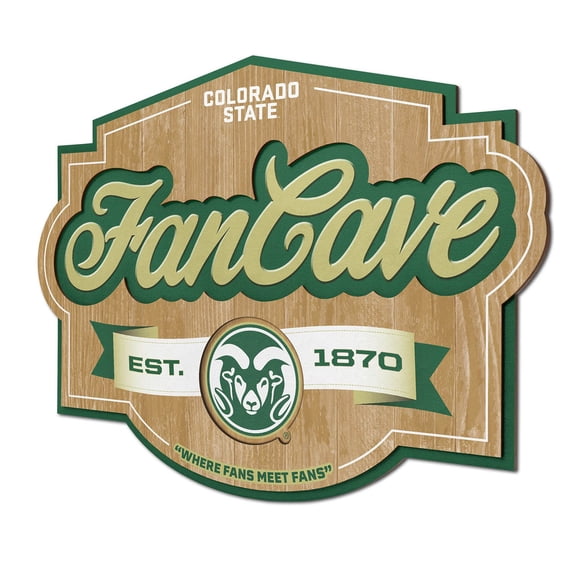 YouTheFan Colorado State Rams 17"x12.5" 3D Multi-Layered Fan Cave Sign