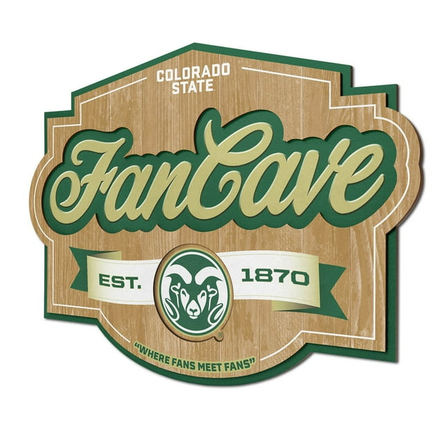 YouTheFan Colorado State Rams 17"x12.5" 3D Multi-Layered Fan Cave Sign