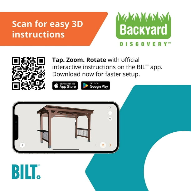 Backyard Discovery 12' x 6' XL Grill Gazebo with PowerPort