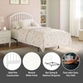 thumbnail image 4 of HH2 Home Carolina Wood Headboard with Metal Bed Frame, 4 of 15