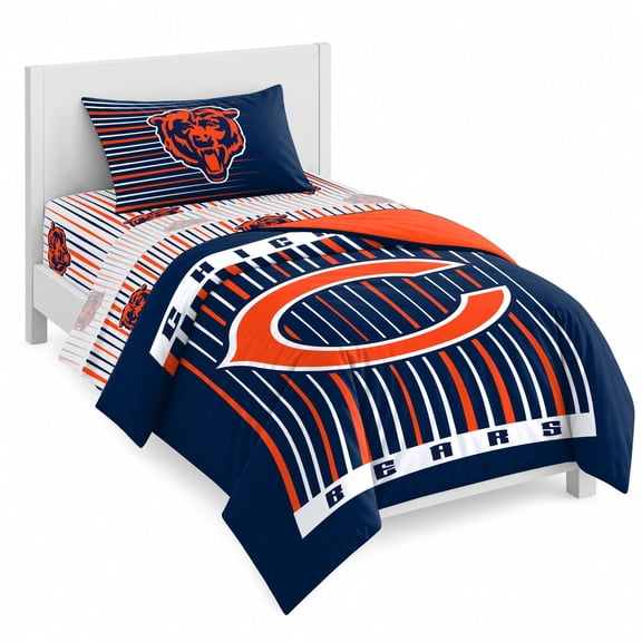 Logo Brands Chicago Bears Twin/Twin XL Bed-In-A-Bag Set