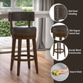 thumbnail image 5 of HH2 Home Lawton Wood Counter Height or Bar Height Swivel Stool, 5 of 13