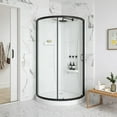 thumbnail image 5 of Breeze 38” x 38” x 77” Corner Shower Kit with Clear Glass, Walls, Base and Hardware, 5 of 21