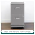 thumbnail image 4 of Hirsh 18" Deep 2-Drawer Mobile Letter Width Vertical File Cabinet, Choose Color, 4 of 10