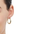 thumbnail image 5 of Wedding Band Hoop Earrings in 14K Gold, 5 of 7