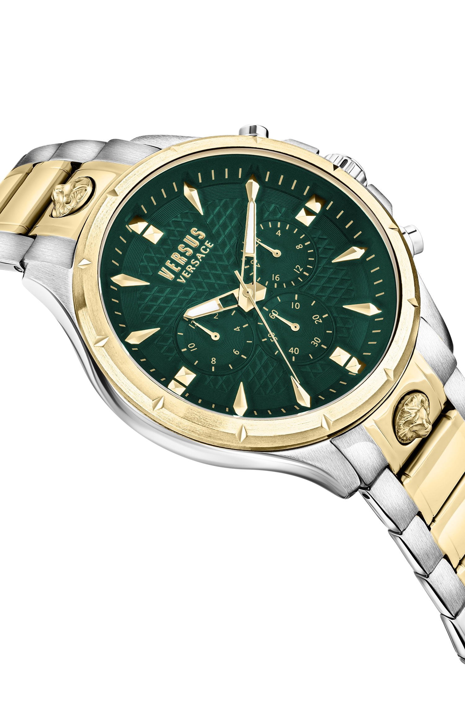 Versace  versus silver  lion head diamond encrusted watch Versus Versace Men main image 4