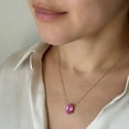 thumbnail image 7 of Lab Created Gemstone Necklace in 14K Yellow Gold, 7 of 8