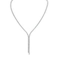 thumbnail image 2 of Lab Created White Sapphire Lariat Tennis Necklace in Sterling Silver, 2 of 5