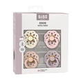 thumbnail image 1 of BIBS Boheme Latex Pacifier, 4 PACK, Ivory/Blush/Blossom/Dusky Lilac, Choose Size, 1 of 4
