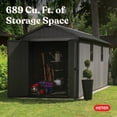 thumbnail image 16 of Keter 7.5' x 15' Newton Plus Resin Outdoor Shed Durable Storage, Graphite, 16 of 20