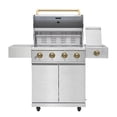 thumbnail image 4 of Gordon Ramsay Collections THOR Kitchen Outdoor Stainless Steel 4-Burner Gas Grill w/ Cover, 4 of 10
