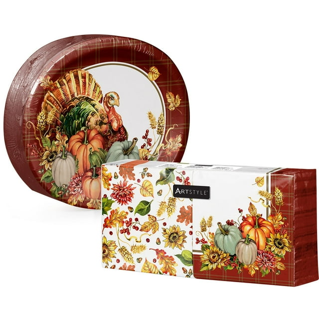 Artstyle Thanksgiving Plates and Napkins Kit (250 ct.)