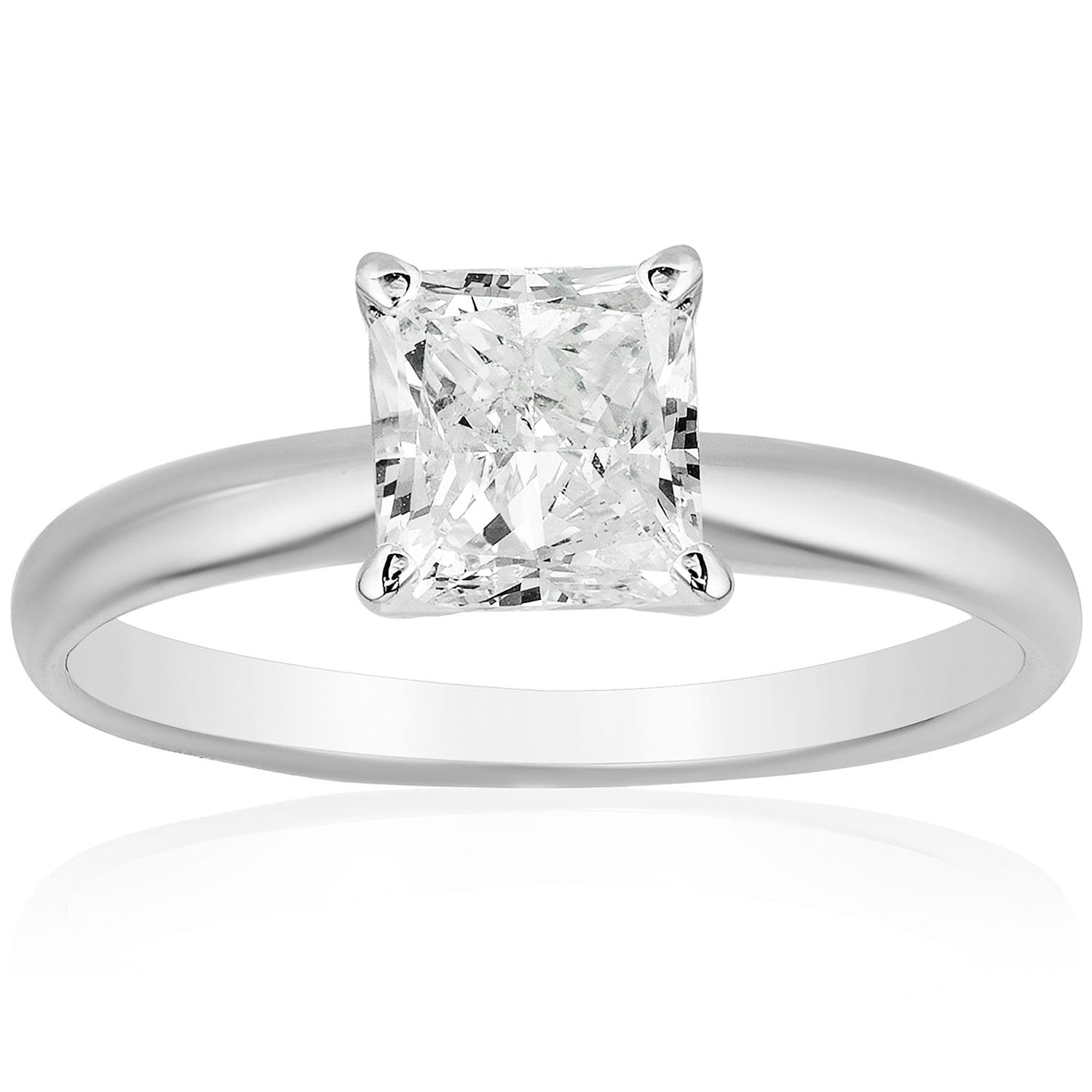 Princess Cut Solitaire Diamond Ring In 18K Gold