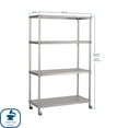 thumbnail image 5 of Member’s Mark Home 4-Tier Steel Shelving with Shelf Liners, 36" W x 14" D x 56.5" H, 5 of 18