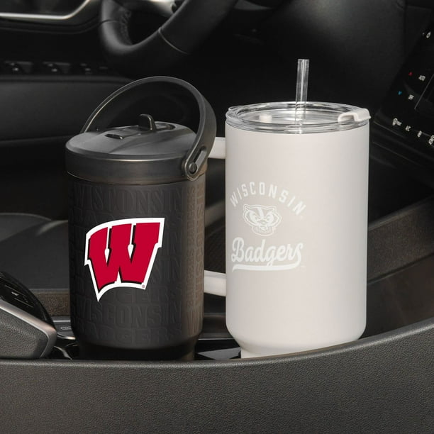 Logo Brands Wisconsin Badgers Stainless Steel Tumbler Set