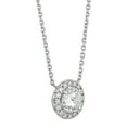 thumbnail image 2 of Round Cut Halo Diamond Pendant Necklace in 18K Gold, 2 of 4