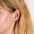 thumbnail image 6 of S Collection 3/4 CT. T.W. Graduated Curved Climber Diamond Earrings in 14K White Gold, 6 of 7