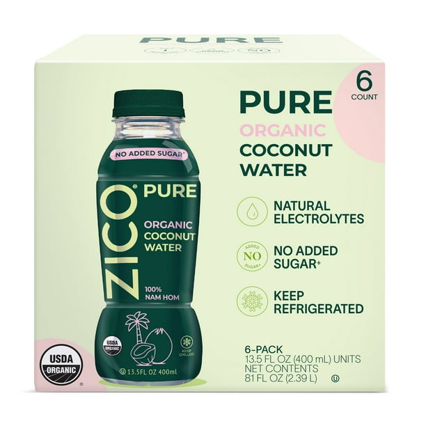 Zico Pure Organic Coconut Water, 13.5 fl. oz., 6 pk. - Samsclub.com
