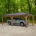 thumbnail image 1 of Backyard Discovery Barrington Cedar Gazebo with Powerport, Choose Size, 1 of 9