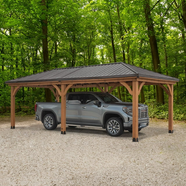 Backyard Discovery Barrington Cedar Gazebo with Powerport, Choose Size