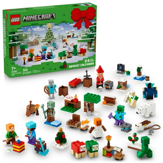 LEGO Minecraft Advent Calendar 2025 Kids Building Toy, 300 pc.