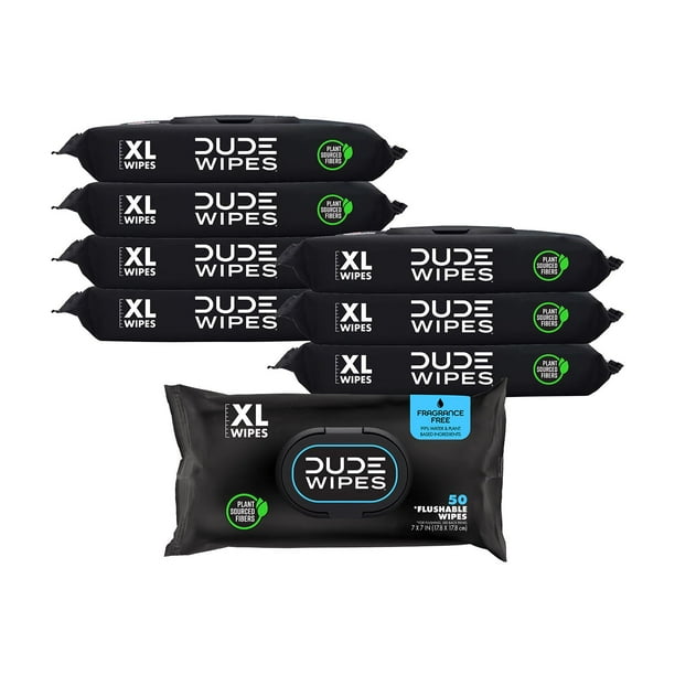 DUDE Wipes - Flushable Wipes - 6 Pack, 288 Wipes