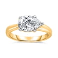 thumbnail image 1 of 2.00 CT.T.W. Pear Cut Solitaire Lab Created Diamond Ring in 18K Yellow Gold, 1 of 5