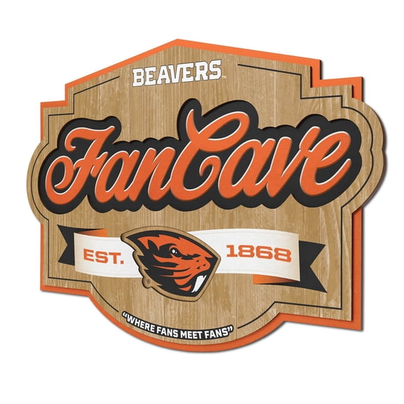 YouTheFan Oregon State Beavers 17"x12.5" 3D Multi-Layered Fan Cave Sign