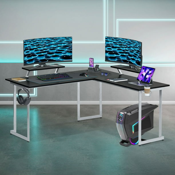 Techni Sport TS-220L Warrior L-Shaped Computer Gaming Desk