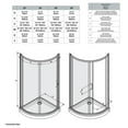 thumbnail image 15 of Breeze 32” x 32” x 77” Corner Shower Kit with Clear Glass, Walls, Base and Hardware, 15 of 15