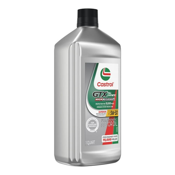 Castrol GTX Full Synthetic High Mileage Motor Oil 5W-30, 6 pack, 1