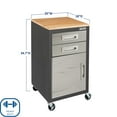 thumbnail image 3 of Seville Classics UltraHD 2-Drawer Rolling Storage Cabinet, 3 of 16