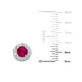 thumbnail image 3 of Lab Created Round Cut Sapphire Necklace in Sterling Silver, 3 of 4