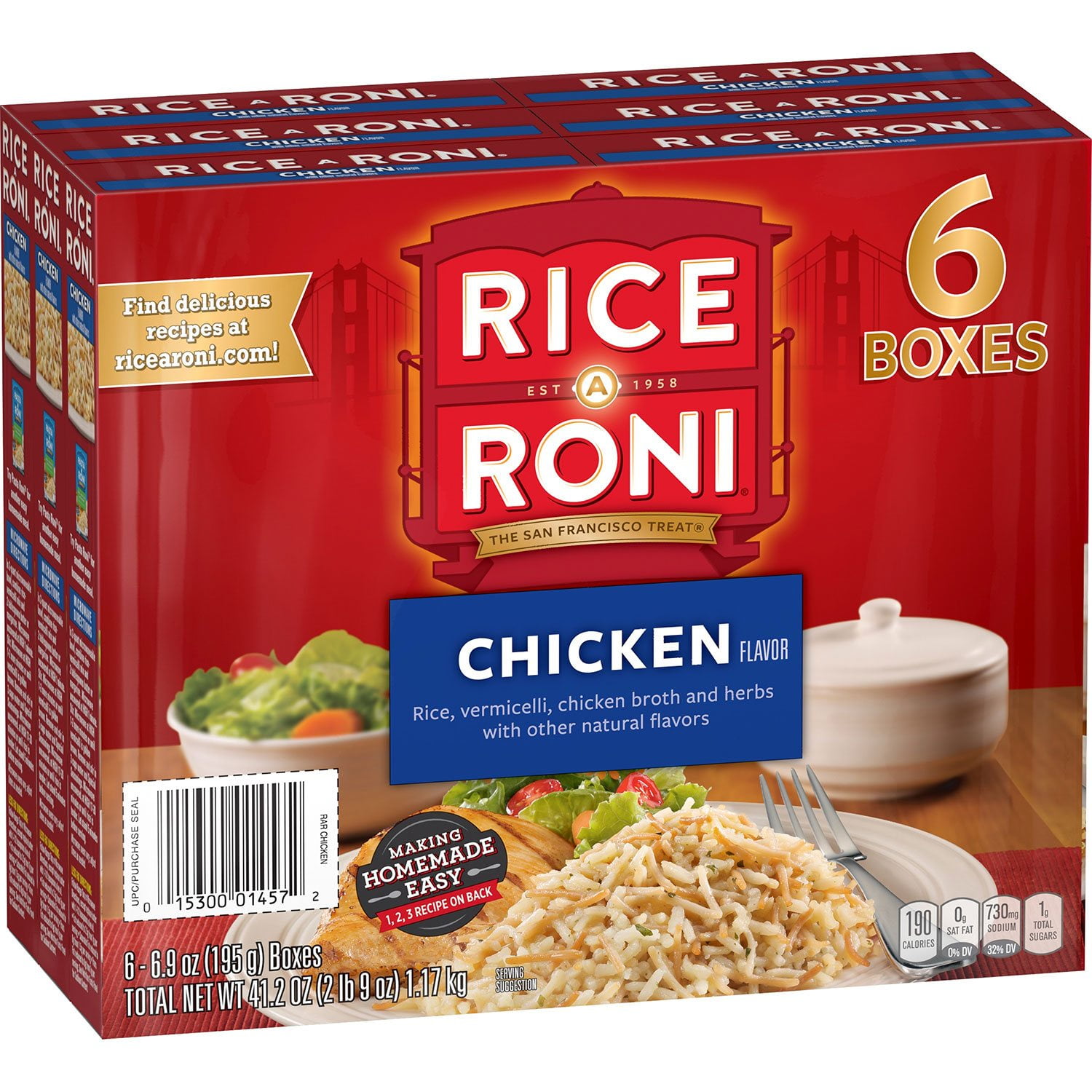Rice-A-Roni Rice & Vermicelli Mix, Chicken, 6.09oz., 6ct. - Samsclub.com