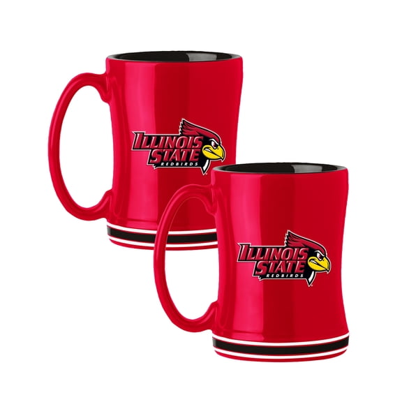 Logo Brands Illinois State Redbirds 14oz Relief Mug Set