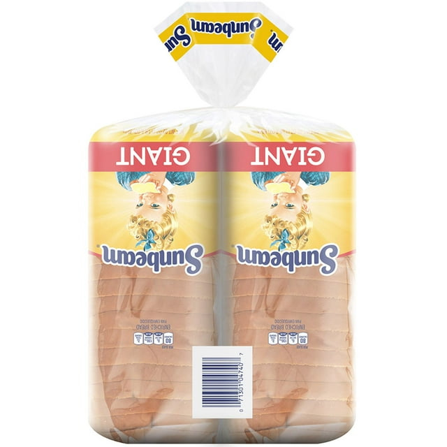 Sunbeam Giant White Bread, 22 oz., 2 pk.