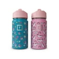 thumbnail image 2 of Iron Flask Kids 14-oz BPA Free Stainless Steel Insulated Water Bottles, 2 Pack, Includes 4 Reusable Straws, Choose Color, 2 of 8