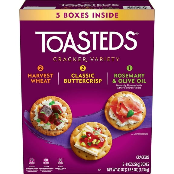 Kellogg's Toasted Variety Pack Crackers, 40 oz.