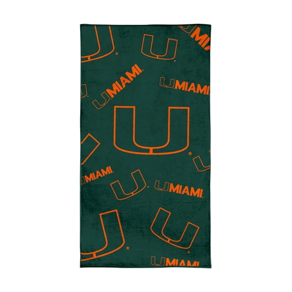Logo Brands Miami Hurricanes 38"x72" Beach Towel