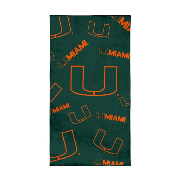 Logo Brands Miami Hurricanes 38"x72" Beach Towel