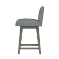 thumbnail image 15 of HH2 Home Upholstered Key Back Wood Adjustable Height Swivel Bar Stool, 15 of 19