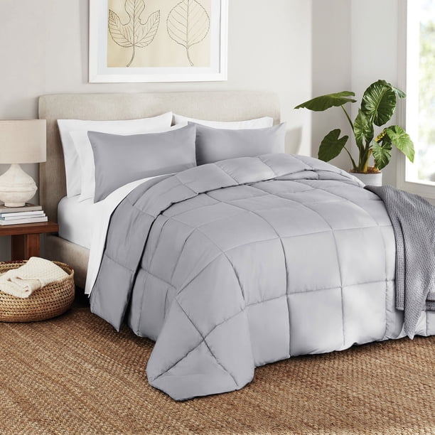 5-Piece Down Alternative Comforter Set - All Season Reversible Bedding Quilt With Skirt