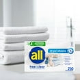 thumbnail image 5 of all Fabric Softener Dryer Sheets, Free Clear, 250 ct., 5 of 9