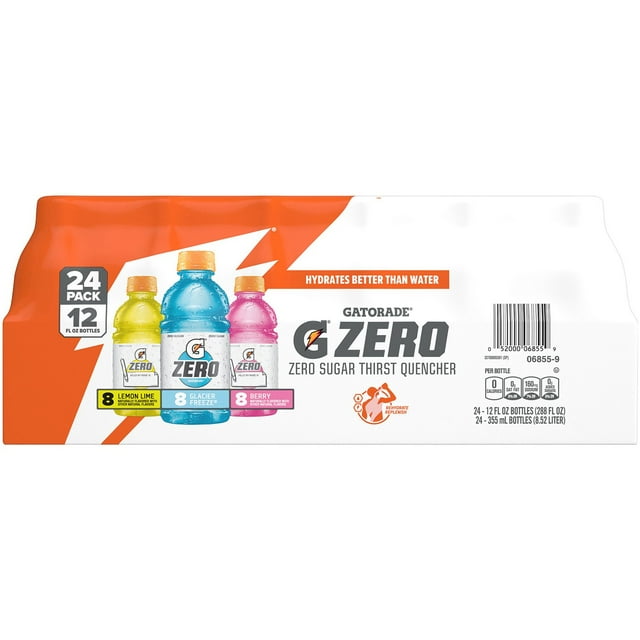 Gatorade Zero Sugar Thirst Quencher Variety Pack, 12 fl. oz., 24 pk.