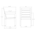 thumbnail image 8 of Member's Mark Newport Teak Dining Set with Sunbrella Fabric, 9pc, 8 of 9