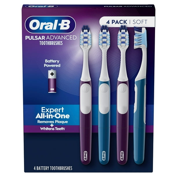 Oral−B D7015356XCTBK Oral-B Pulsar Advanced All-in-One Soft Toothbrush, 4 ct