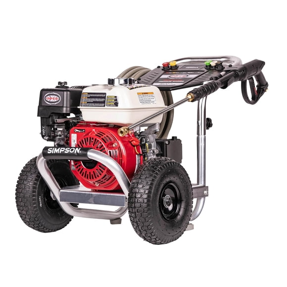 Simpson 3600 PSI at 2.5 GPM HONDA® GX200 with AAA® Triplex Plunger Pump Cold Water Professional Gas Pressure Washer