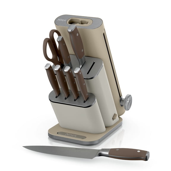 Ninja NeverDull 10-Piece German Stainless Steel Knife Set with Removable Sharpener