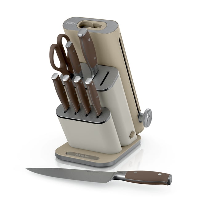 Ninja NeverDull 10-Piece German Stainless Steel Knife Set with Removable Sharpener